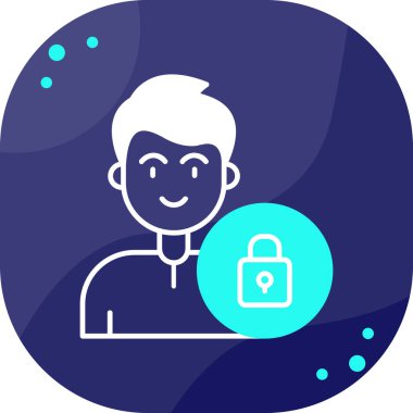 Kilit. Web simgesi basit illüstrasyon