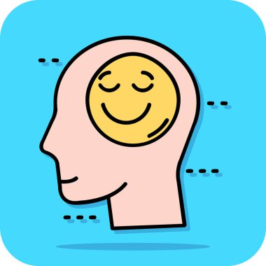 Mutlu yüz simgesi, vektör çizimi