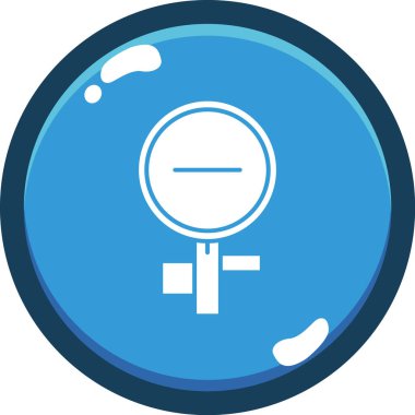 Büyüteçle çevrili mavi daireli bir dairenin simgesi