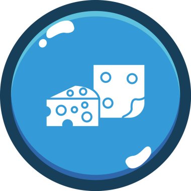 Peynir. Web simgesi basit illüstrasyon