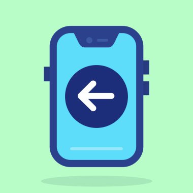 Cep telefonu simgesi, vektör illüstrasyonu