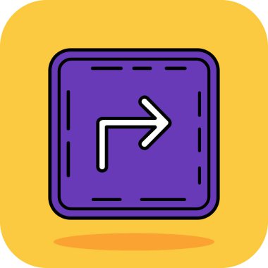 Yol işareti simgesinin vektör illüstrasyonu