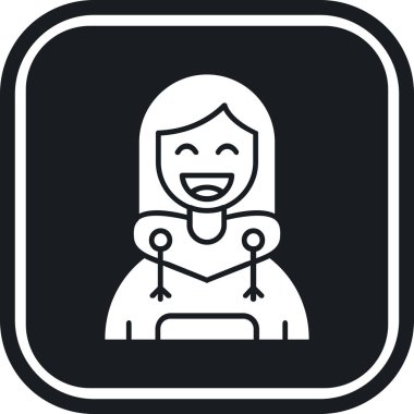 Kadın simgesi, vektör illüstrasyonu