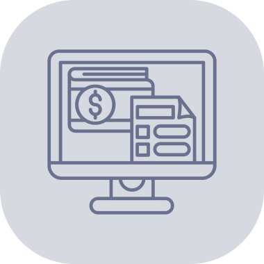 Çevrimiçi alışveriş çizgisi simgesi, alışveriş kavramı, beyaz arka planda çevrimiçi ticaret işareti, vektör illüstrasyonu, mobil konsept için doğrusal biçim simgesi. vektör grafikleri