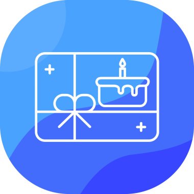 Beyaz arka planda izole edilmiş çizgi Noel hediyesi ikonu. Mutlu noeller ve mutlu yıllar. Renkli taslak konsepti. vektör