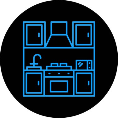 Mutfak simgesi vektör illüstrasyonu