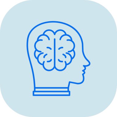 Moda Biçimli Beyin Simgesi İzole Arkaplan