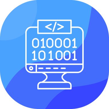 Doldurulmuş kod kodlama simgesi - taslak biçimi