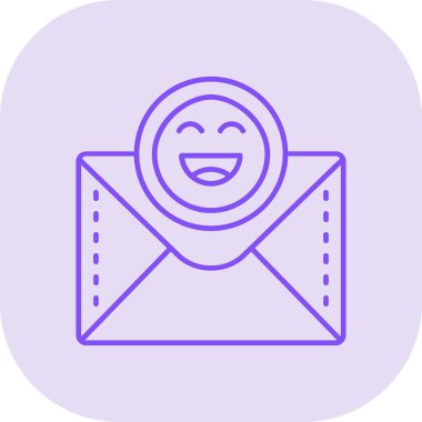 Mesaj var. Web simgesi basit illüstrasyon