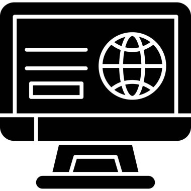 İnternet web tasarım simgesi, vektör illüstrasyonu