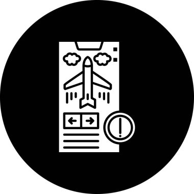 uçak simgesi, vektör illüstrasyonu