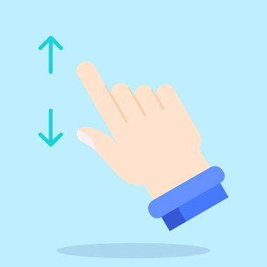 Parmak göstererek elin vektör illüstrasyonu