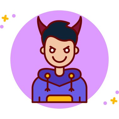 Moda tarzında vampir adam simgesi