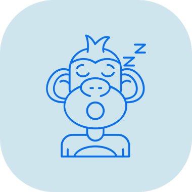 Maskeli uyuyan adam. Uyku maskesi. vektör illüstrasyonu.