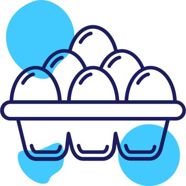 Tavuk yumurtası yumurta ikonu doldurulmuş - taslak biçiminde