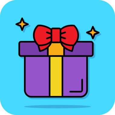 Kurdeleli hediye kutusu ve yay.