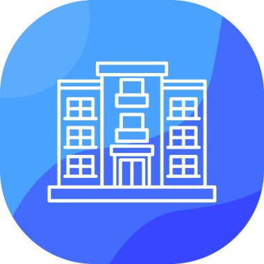 Bina. Web simgesi basit illüstrasyon