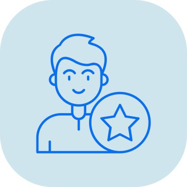 Yıldızdaki bir adamın vektör çizimi