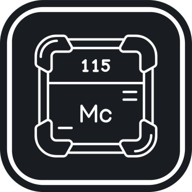 Periyodik tablo simgesinin vektörü