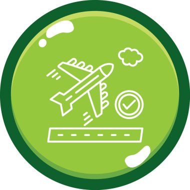 Moda tarzında izole edilmiş uçak uçuş simgesi