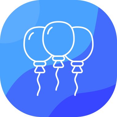 Balonlar. Web simgesi basit illüstrasyon