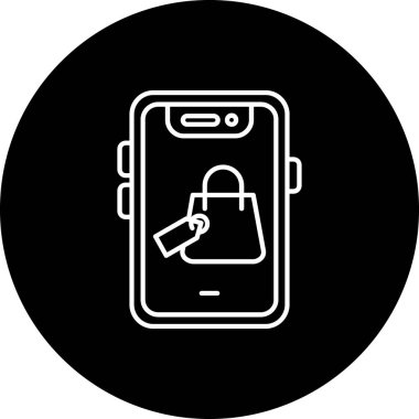 Kilitli cep telefonu, vektör simgesi tasarımı