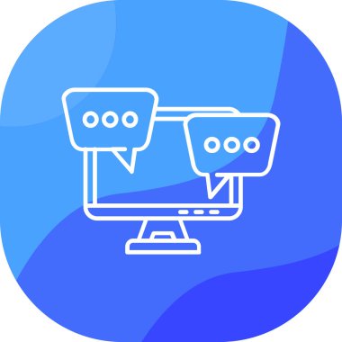 Konuş. Web simgesi basit illüstrasyon