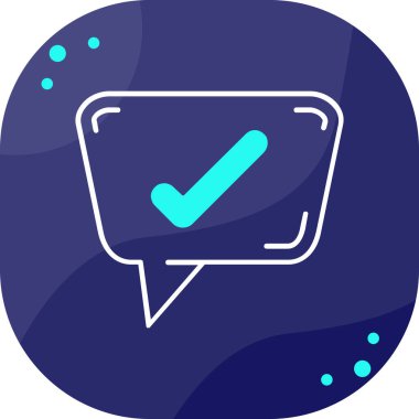 Sohbet web simgesi, basit vektör illüstrasyonu