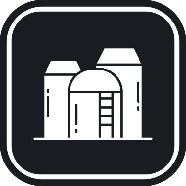 Bina. Web simgesi basit illüstrasyon