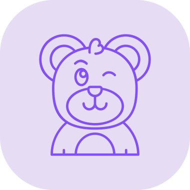 Ayı. Web simgesi basit illüstrasyon