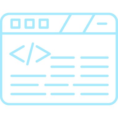 Ağ simgesi. Programlamanın vektör illüstrasyonu