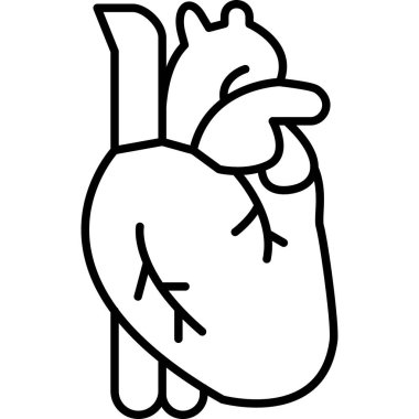 Kalp. Web simgesi basit illüstrasyon