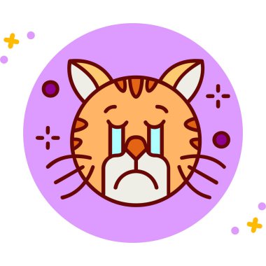 kedi simgesi vektör illüstrasyonu