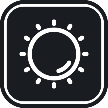 Güneş vektör satırı simgesi