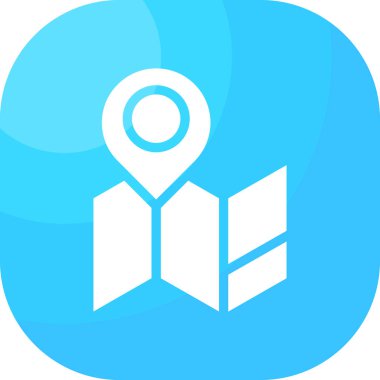 harita haritası simgesi ana hat biçiminde