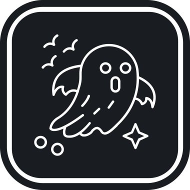 Hayalet simgesinin vektör illüstrasyonu