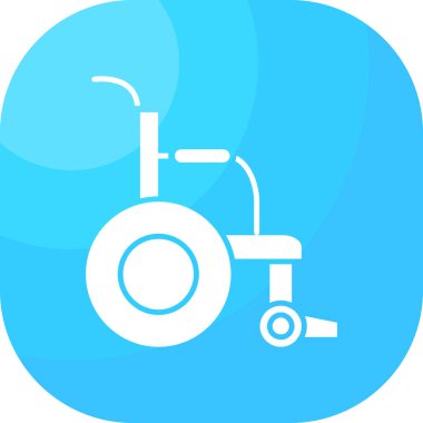 tekerlekli sandalye ikonu vektör illüstrasyonu