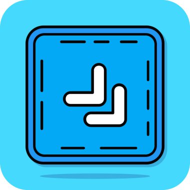 özet zaman yönetimi simgesi mavi arkaplanda izole edildi. Saat ve ekipman. Verimlilik. vektör.