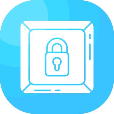 Güvenlik sistemi simgesi, vektör illüstrasyonu