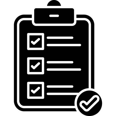 Kontrol listesi. Web simgesi basit tasarım