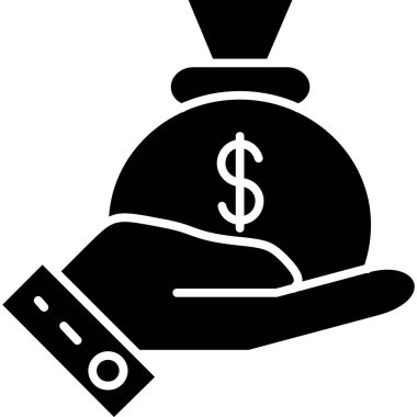 para çantası simgesi, vektör illüstrasyonu