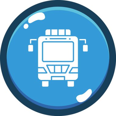 Otobüs. Web simgesi basit illüstrasyon