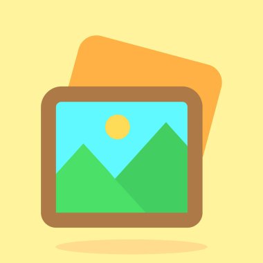 Bir resim simgesinin vektör illüstrasyonu