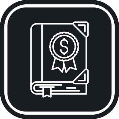 Sertifika ikonu vektör illüstrasyonu