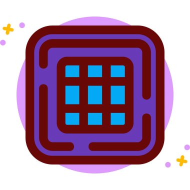 çip simgesi, vektör illüstrasyonu basit tasarım