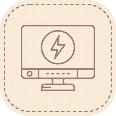 Bir güç simgesinin vektör illüstrasyonu