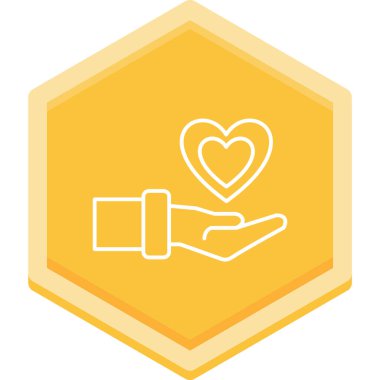 Sevgililer Günü ve düğün tasarımı için kalp vektör simgesi modern basit vektör çizimi.