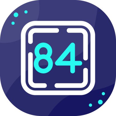 Moda biçimi izole edilmiş arkaplanda 8 numaralı simge