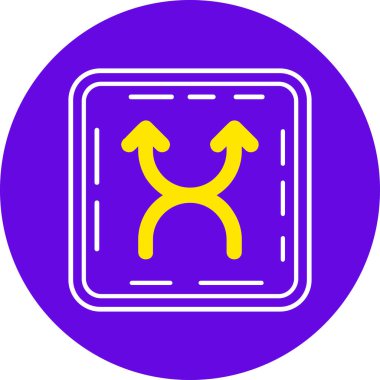 Yol işareti simgesinin vektör illüstrasyonu