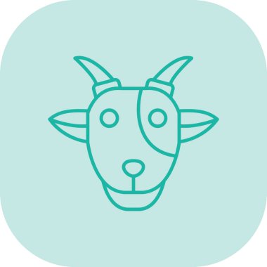 Keçi simgesi vektör illüstrasyonu